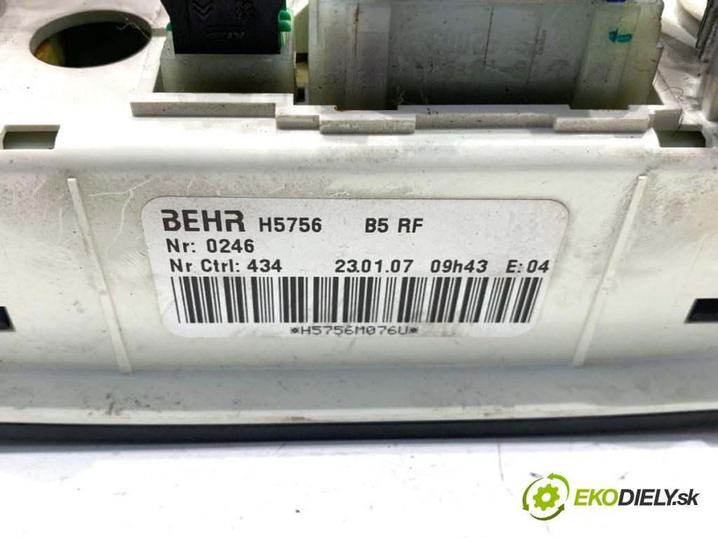 CITROEN C4 I liftback 2007 66 kW 1.6 HDi 1560 Panel ovládania kúrenia H5756 (Prepínacie páčky pod volantom)