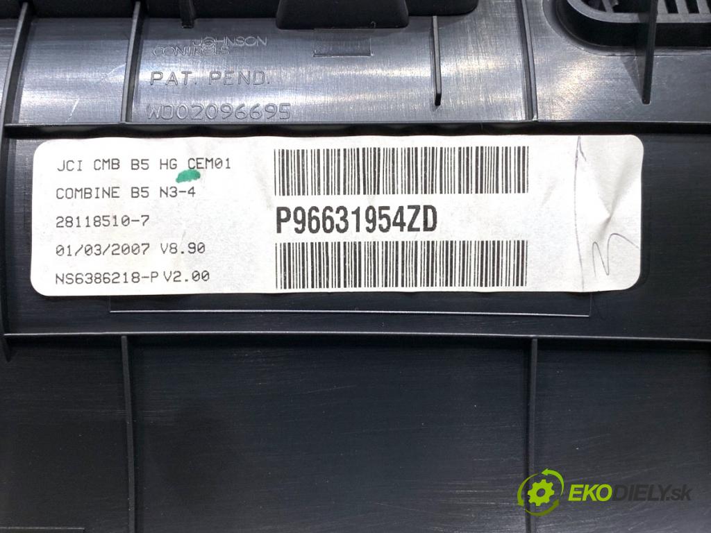 CITROEN C4 I liftback 2007 66 kW 1.6 HDi 1560 Prístrojovka P96631954ZD (Prístrojová doska)