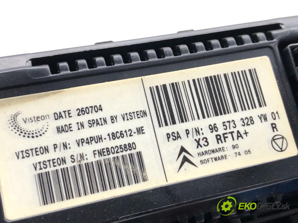 CITROEN C5 II liftback 2004 100 kW 2.0 HDi (RCRHRH) 1997 Panel ovládania kúrenia 96573328 (Prepínacie páčky pod volantom)