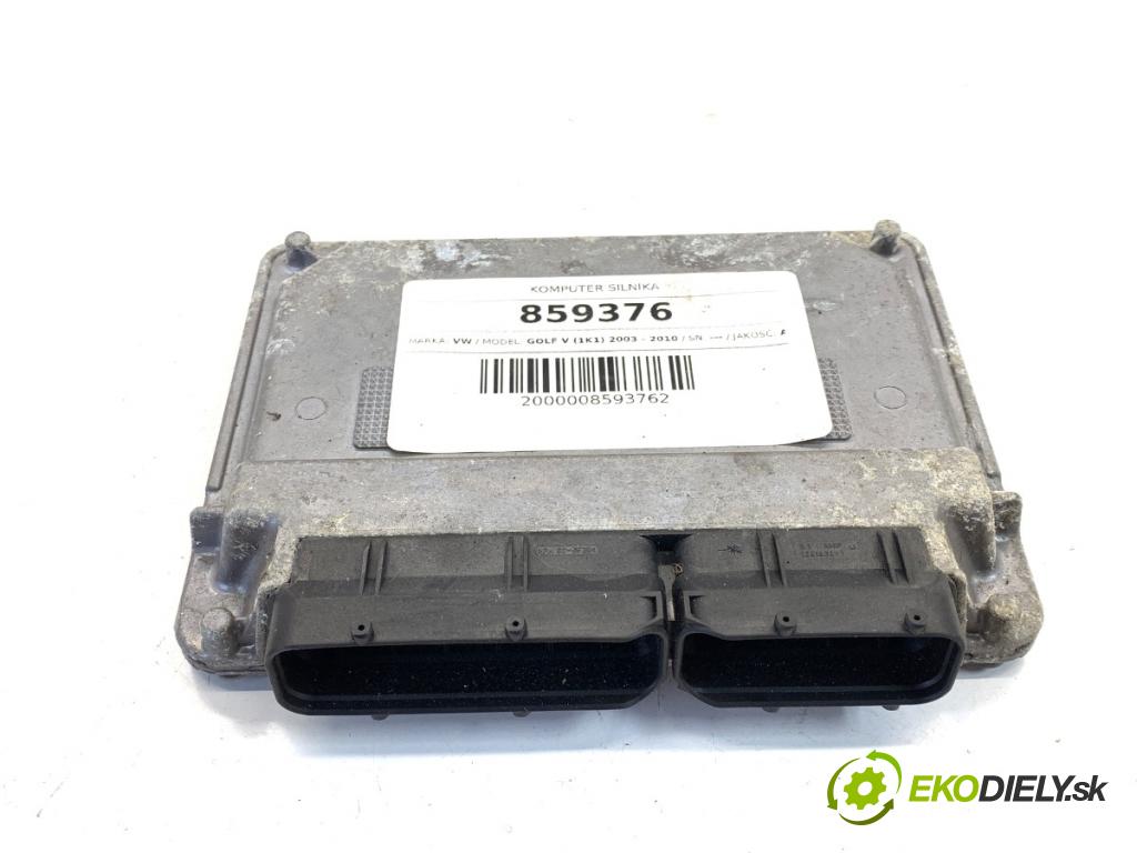 VW GOLF V liftback 2006 75 kW 1.6 1595 řídící jednotka motora  (Řídicí jednotka)