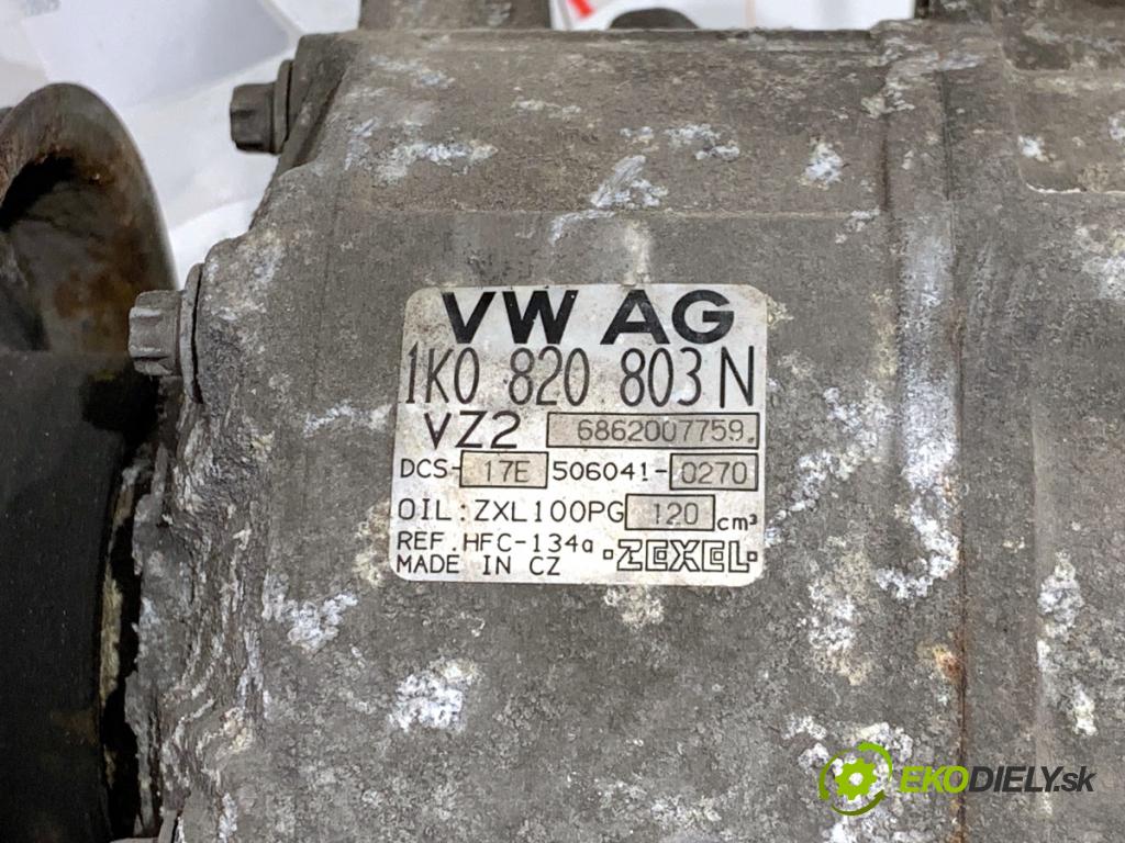 VW GOLF V liftback 2006 75 kW 1.6 1595 Kompresor klimatizácie 1K0820803N (Kompresor klimatizácie)