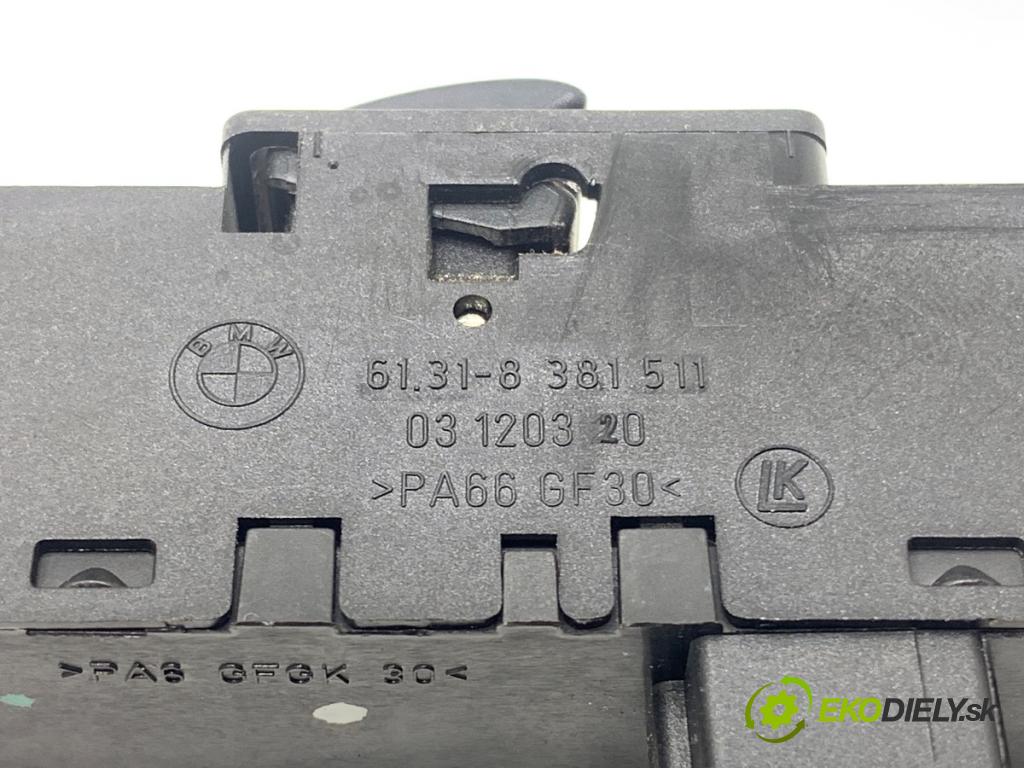 BMW E46 Kombi 2000 87 kW 318 i 1895 Prepínač okien 8381511 8381510 (Prepínacie páčky pod volantom)