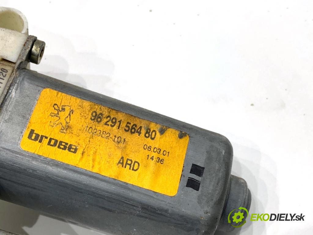 PEUGEOT 607 sedan 2001 98 kW 2.2 HDi 2179 mechanismus okna pravý zadní část 9629156480