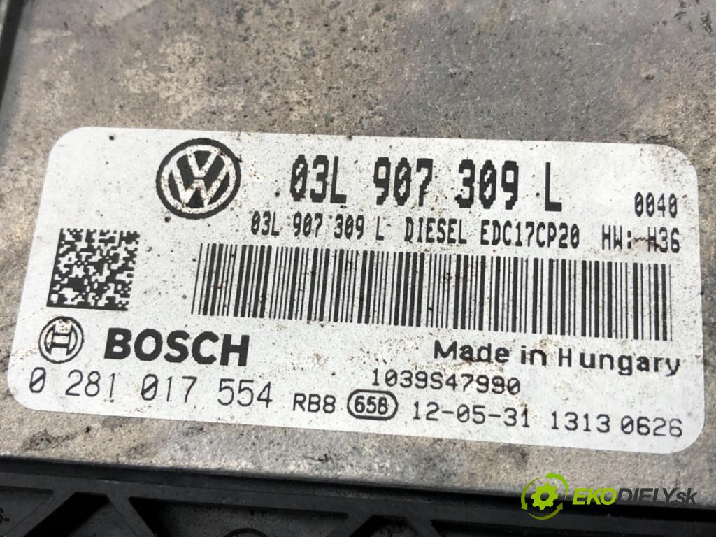 VW TRANSPORTER T5 Autobus 2015 103 kW 2.0 TDI 1968 řídící jednotka motora 03L907309L (Řídicí jednotka)