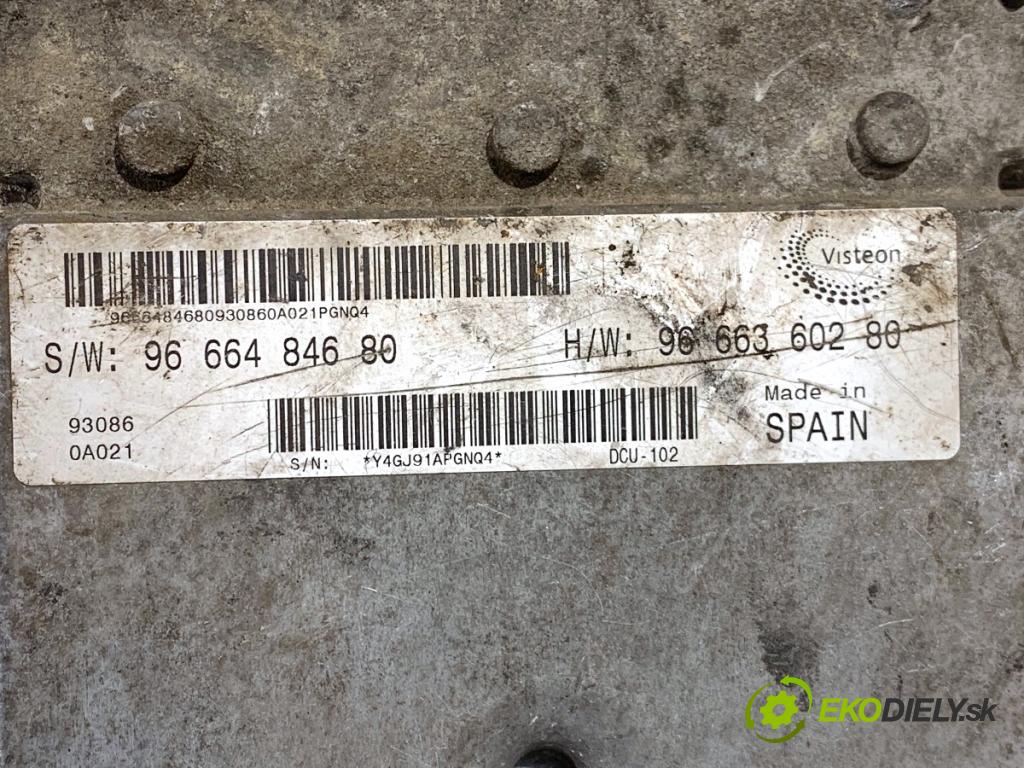 PEUGEOT BOXER II Platforma / podwozie 2010 88 kW 2.2 HDi 120 2198 riadiaca jednotka Motor 9666484680 (Riadiaca jednotka)