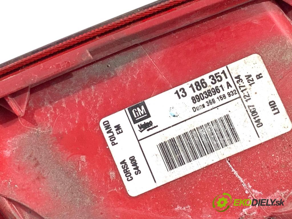 OPEL CORSA D liftback 2007 59 kW 1.2 (L08, L68) 1229 světlo levý zadní část 13186351