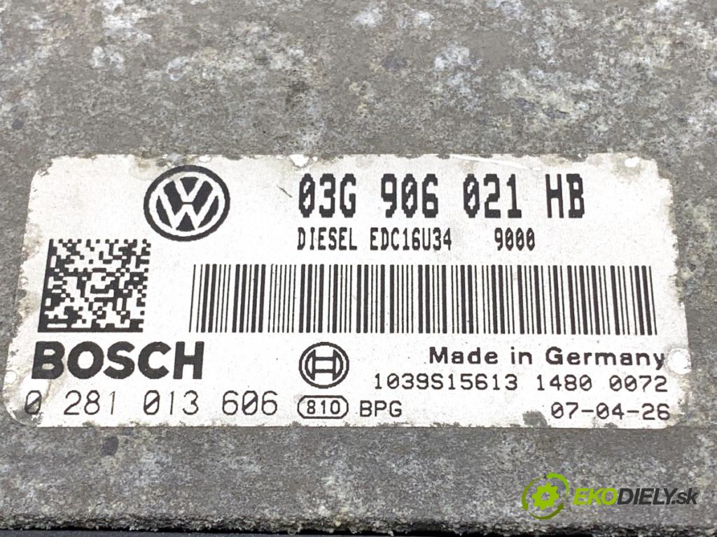 VW GOLF V Kombi 2007 77 kW 1.9 TDI 1896 řídící jednotka motora 03G906021HB (Řídicí jednotka)