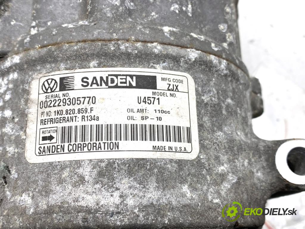 VW GOLF V Kombi 2007 77 kW 1.9 TDI 1896 kompresor klimatizace 1K0820859F (Kompresor klimatizace)