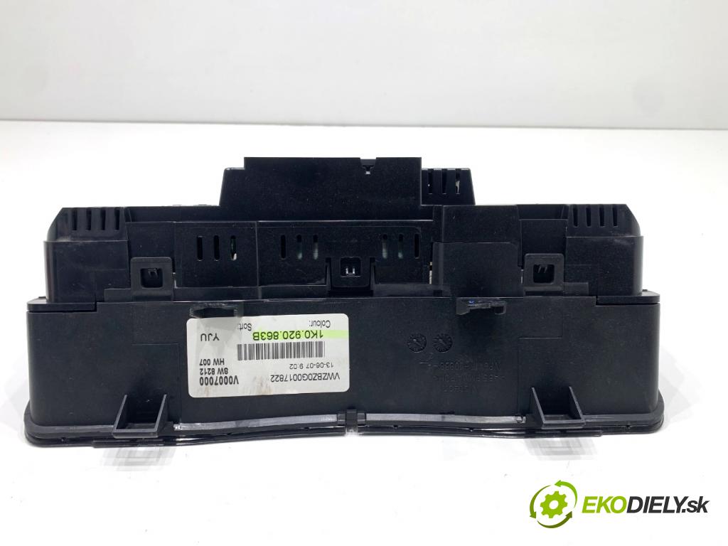 VW GOLF V Kombi 2007 77 kW 1.9 TDI 1896 Prístrojovka 1K0920863B (Prístrojová doska)