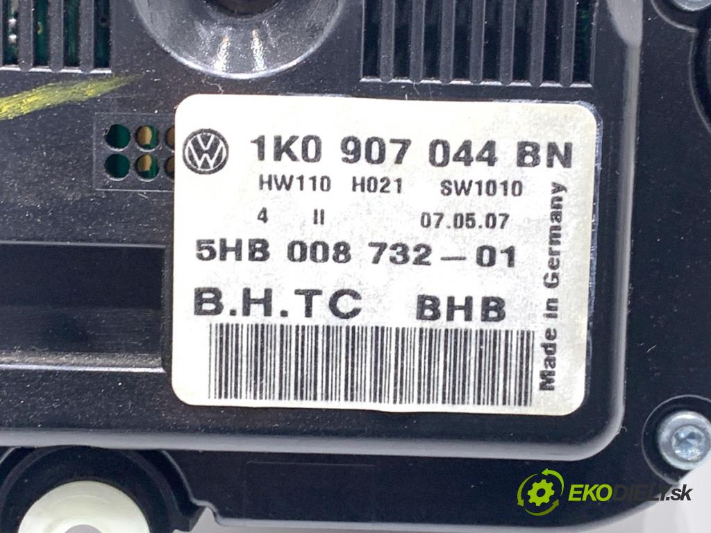 VW GOLF V Kombi 2007 77 kW 1.9 TDI 1896 Panel ovládaní topení 1K0907044BN (Páčky pod volantem)