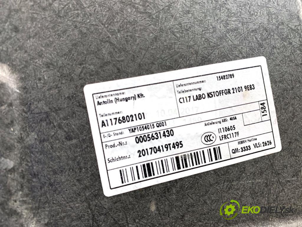 MERCEDES-BENZ CLA coupe coupe 2017 80 kW CLA 180 CDI / d (117.312) 1461 KRYTINA: kufra A1176802101