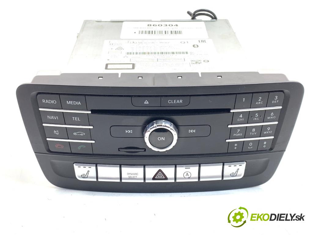 MERCEDES-BENZ CLA coupe coupe 2017 80 kW CLA 180 CDI / d (117.312) 1461 RADIO 2469004819 (Audio zariadenie)