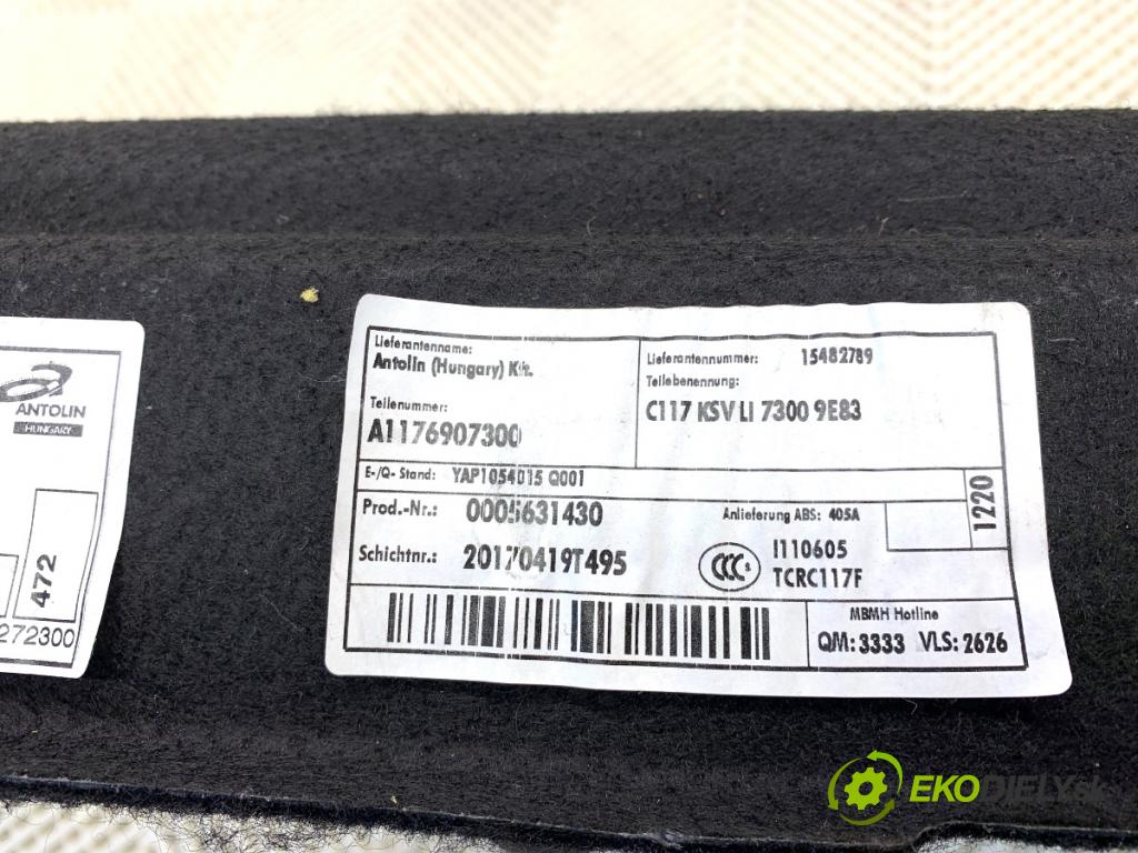 MERCEDES-BENZ CLA coupe coupe 2017 80 kW CLA 180 CDI / d (117.312) 1461 čalúnenie kufra ľavy A1176907300