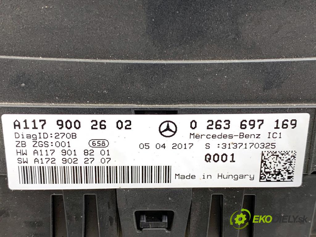 MERCEDES-BENZ CLA coupe coupe 2017 80 kW CLA 180 CDI / d (117.312) 1461 prístrojovka A1179002602 (Přístrojová deska)