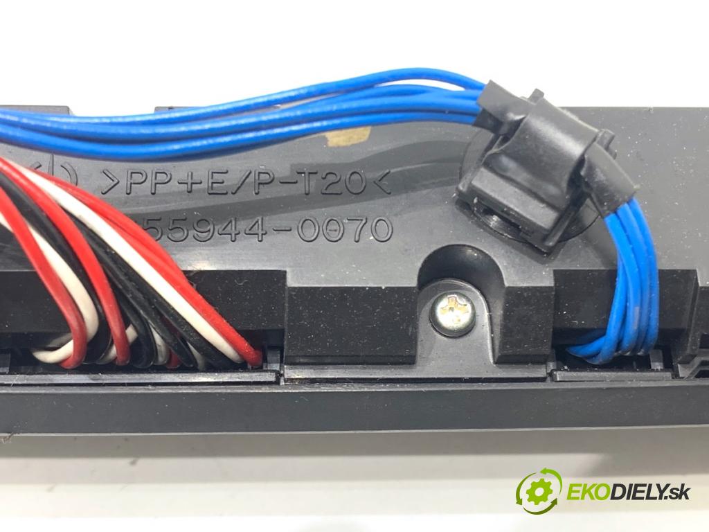 TOYOTA LAND CRUISER J12 samochód terenowy zamknięty 2006 127 kW 3.0 D-4D (KDJ120, KDJ125, KDJ121) 2982 Panel ovládania kúrenia 655944-0070 (Prepínacie páčky pod volantom)