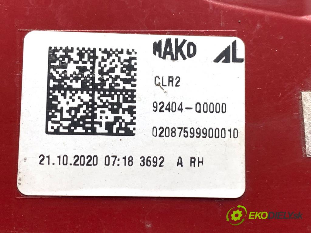 HYUNDAI i20 III liftback 2020 62 kW 1.2 1197 světlo zadní část pravá vnitřní 92404-Q0000 (Klika dveří ostatní)