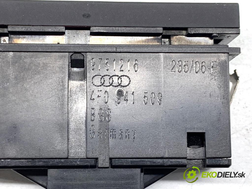AUDI A6 C6 sedan 2004 165 kW 3.0 TDI quattro 2967 Spínač svetiel výstražných (núdzových) 4F0941509 (Prepínacie páčky pod volantom)