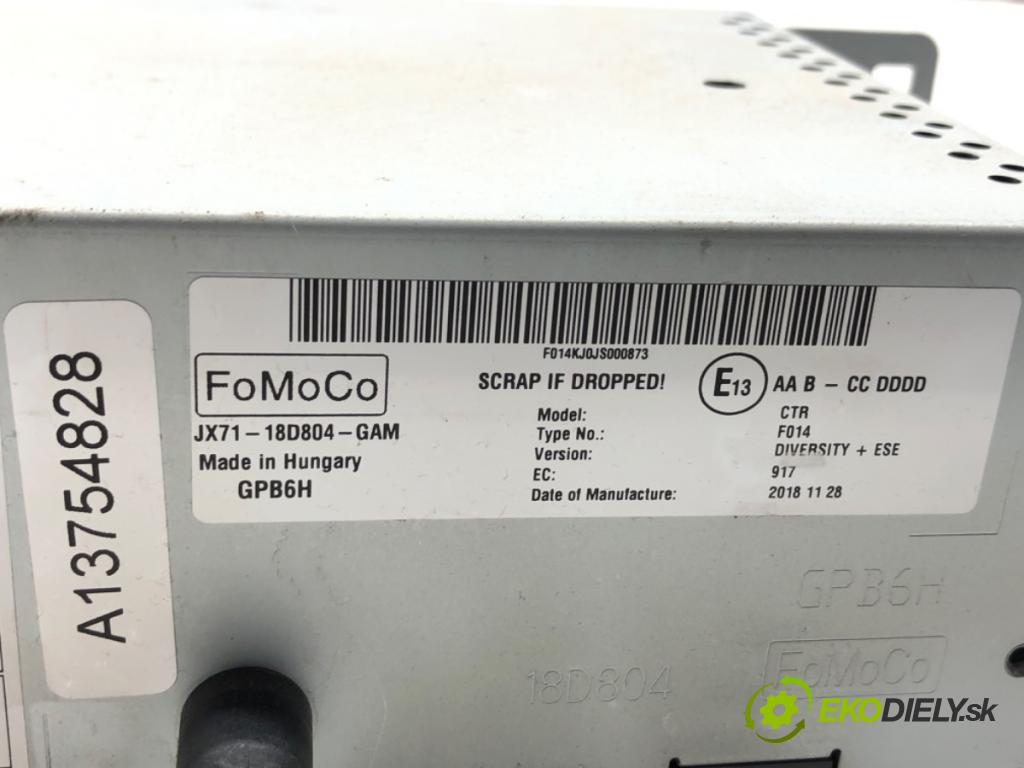 FORD FOCUS IV Kombi 2018 110 kW 2.0 EcoBlue 1995 RADIO JX71-18D804-GAM (Audio zariadenie)