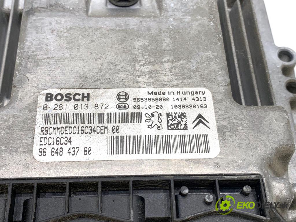 PEUGEOT 207 Kombi 2009 66 kW 1.6 HDi 1560 riadiaca jednotka Motor 9664843780 (Riadiaca jednotka)