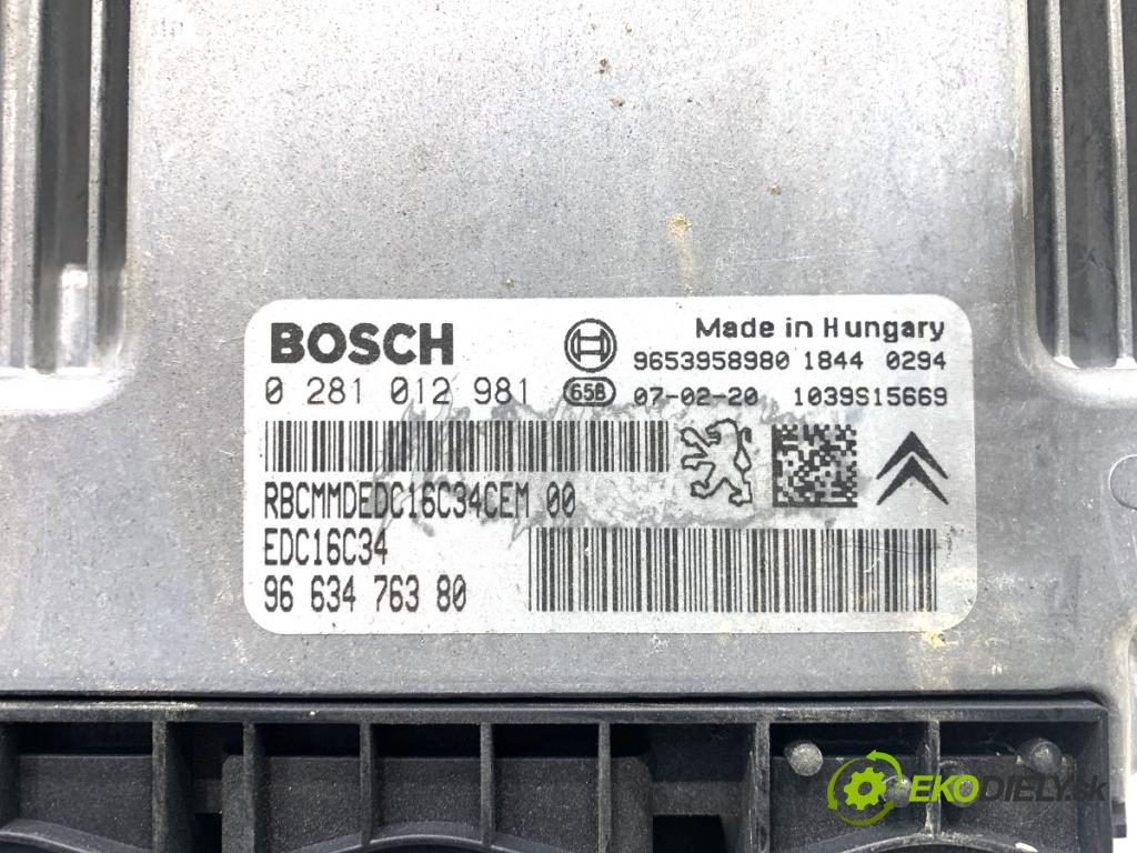 CITROEN C4 PICASSO I nadwozie wielkoprzestrzenne (MPV) 2007 80 kW 1.6 HDi 1560 riadiaca jednotka Motor 9663476380 (Riadiaca jednotka)