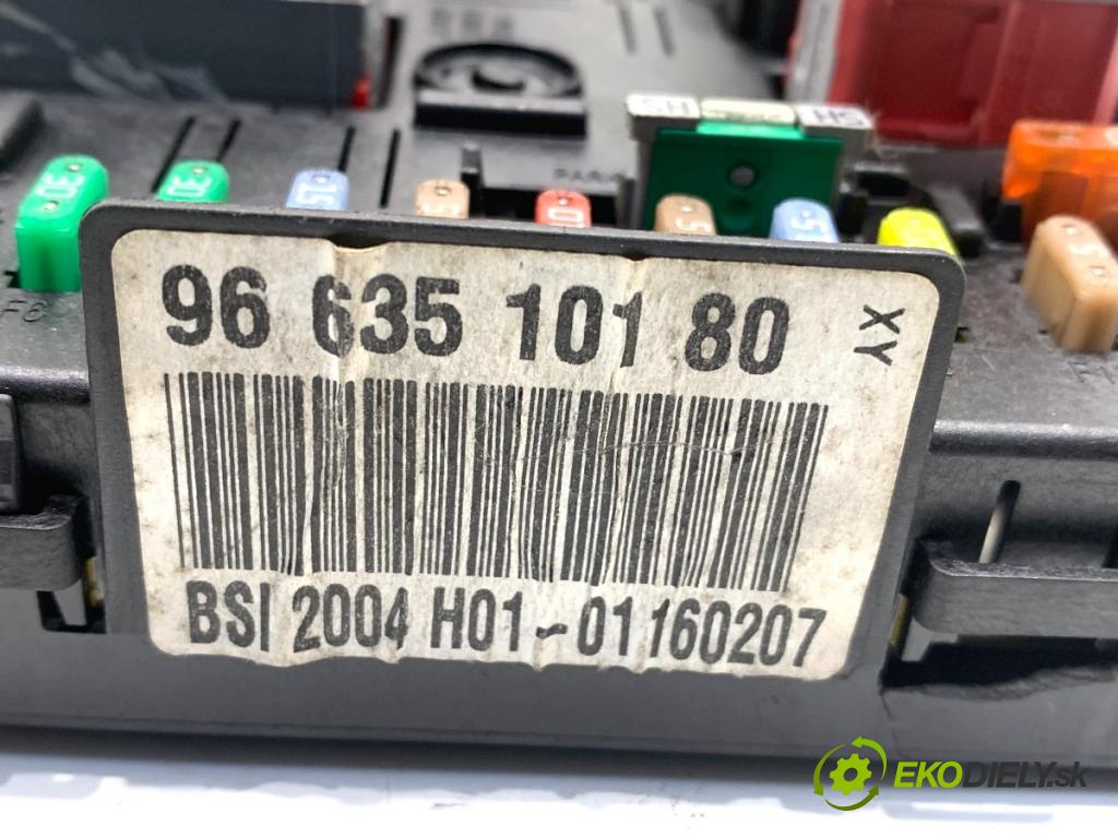 CITROEN C4 PICASSO I nadwozie wielkoprzestrzenne (MPV) 2007 80 kW 1.6 HDi 1560 Modul BSI 9663510180 (Poistková skrinka)