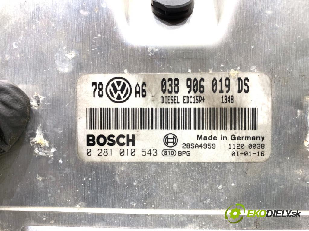 VW PASSAT B5 FL sedan 2001 96 kW 1.9 TDI 4motion 1896 riadiaca jednotka Motor 038906019DS (Riadiaca jednotka)