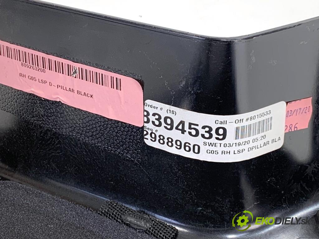 BMW G05 SUV 2020 195 kW xDrive 30 d 2993 Clona stĺpika pravy zad 7433706
