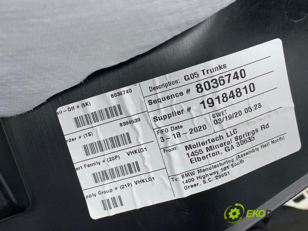 BMW G05 SUV 2020 195 kW xDrive 30 d 2993 tapacír dveří kufra 7442965