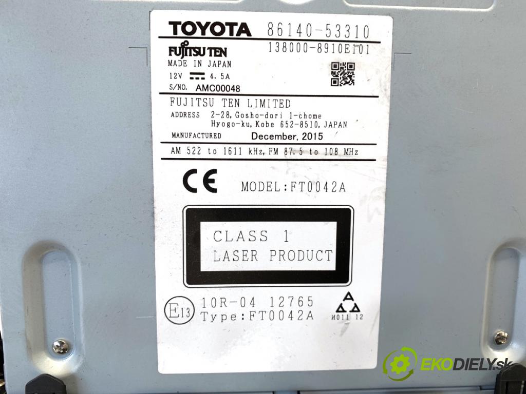 LEXUS IS sedan 2015 180 kW 200t (ASE30) 1998 RADIO Navigácia 86140-53310 (Audio zariadenie)