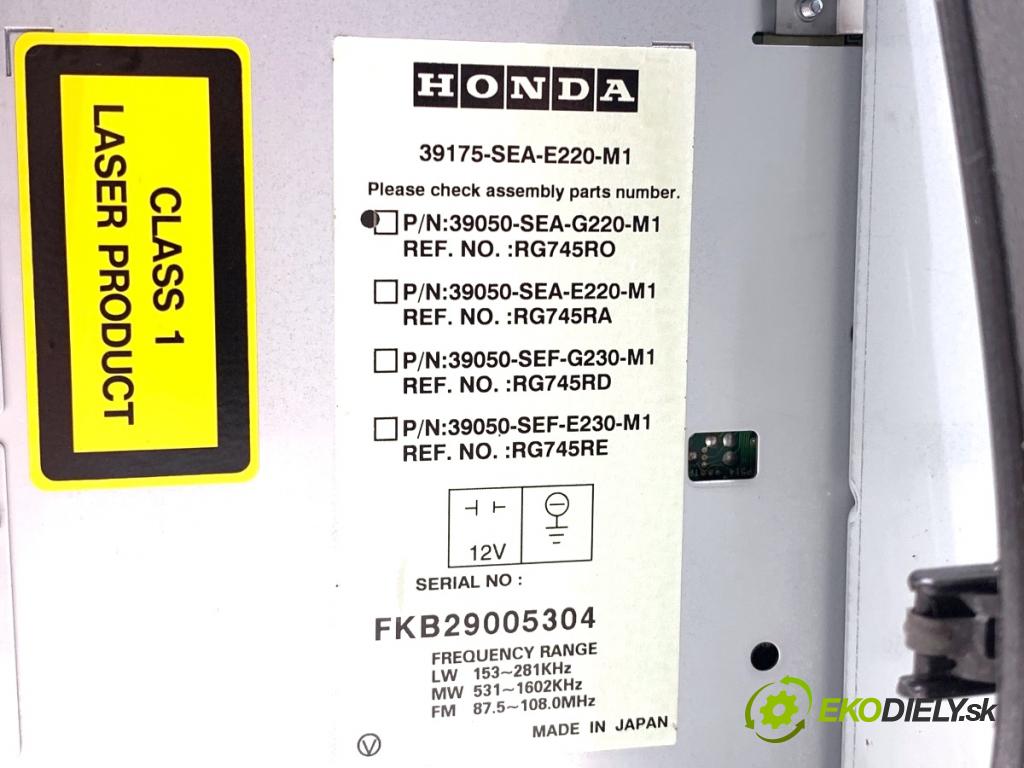 HONDA ACCORD VII sedan 2005 114 kW 2.0 (CL7) 1998 RADIO 39050-SEA-G220-M1 (Audio zariadenie)