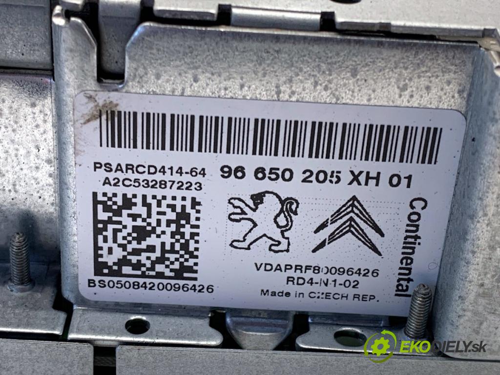 PEUGEOT 308 SW Kombi 2008 88 kW 1.6 16V 1598 RADIO 96650205XH (Audio zariadenie)