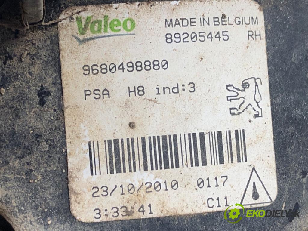 PEUGEOT 308 SW Kombi 2008 88 kW 1.6 16V 1598 hmlové svetlo, hmlovka pravý přední část 9680498880