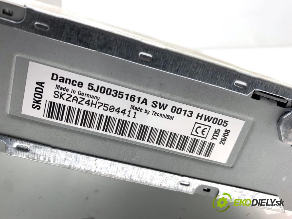 SKODA FABIA II liftback 2008 77 kW 1.9 TDI 1896 RADIO 5J0035161A (Audio zariadenie)