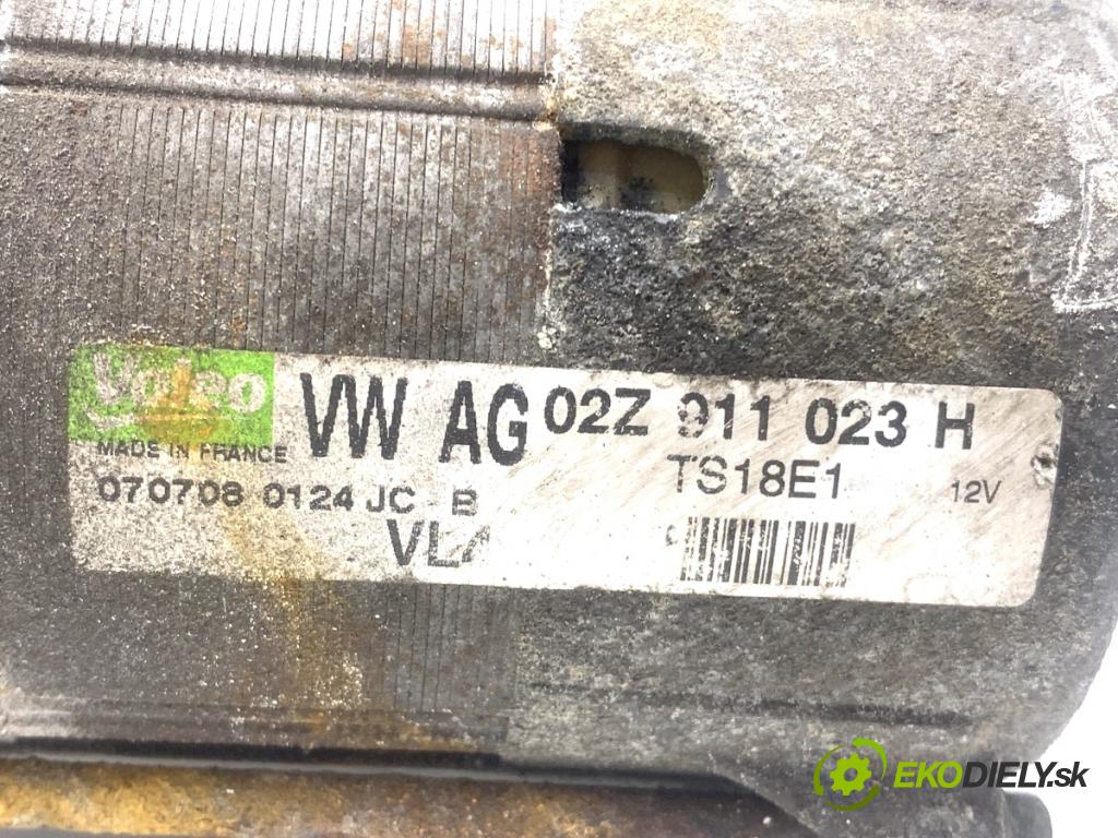 SKODA FABIA II liftback 2008 77 kW 1.9 TDI 1896 Štartér 02Z911023H (Štartér)