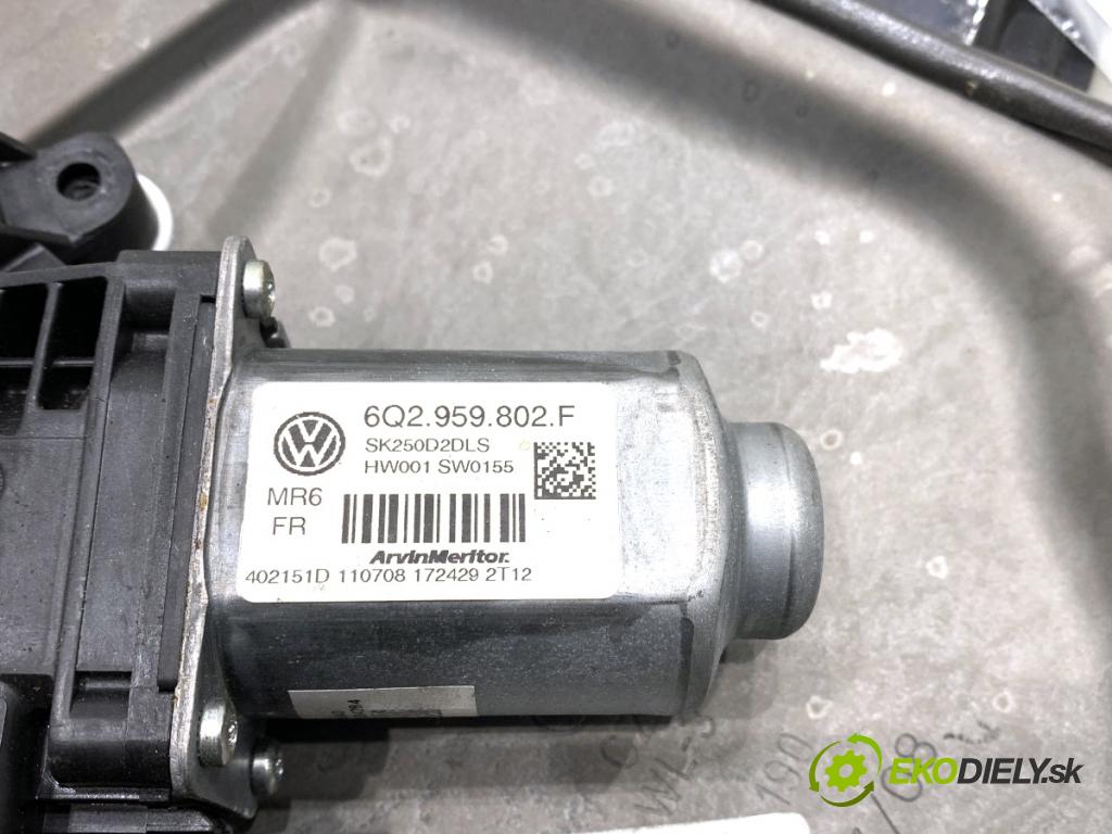 SKODA FABIA II liftback 2008 77 kW 1.9 TDI 1896 Mechanizmus okna ľavy predný 6Q2959802F