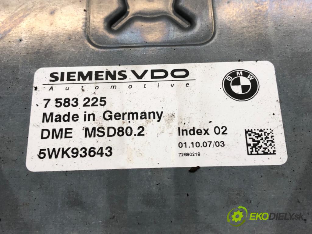 BMW E87 liftback 2007 90 kW 116 i 1599 řídící jednotka motora 7583225 (Řídicí jednotka)
