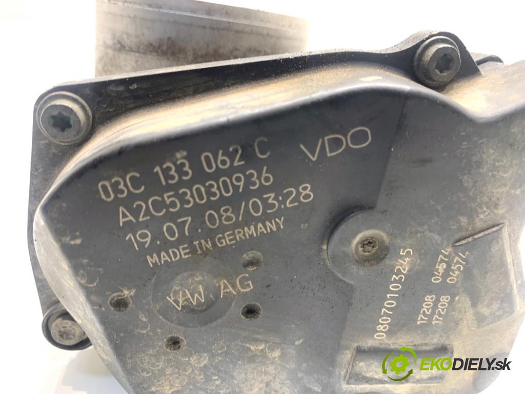 SKODA FABIA II liftback 2008 63 kW 1.4 1390 škrtíci klapka 03C133062C (Škrticí klapka)