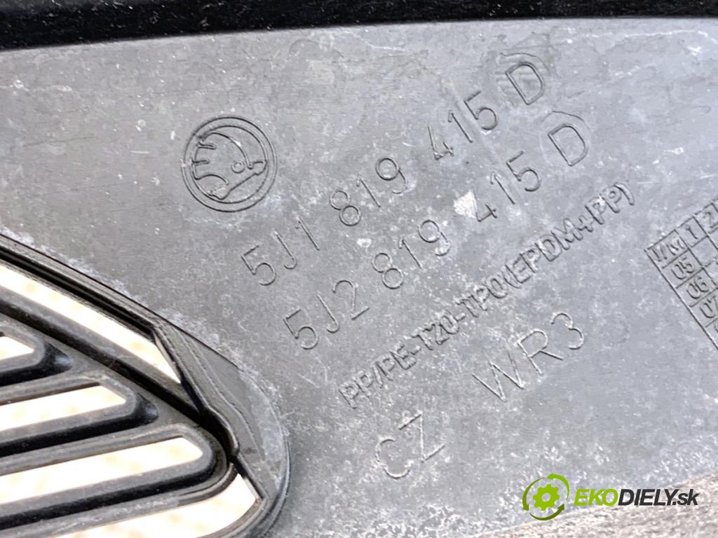 SKODA FABIA II liftback 2008 63 kW 1.4 1390 Torpédo, plast pod čelné okno 5J1819415D (Torpédo (plast pod čelným sklom))