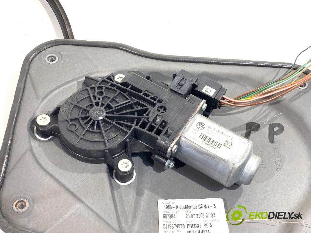 SKODA FABIA II liftback 2008 63 kW 1.4 1390 mechanismus okna pravý přední část 5J1837402B