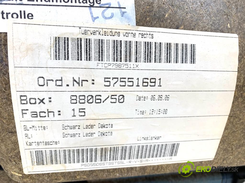 BMW E61 Kombi 2006 120 kW 520 d 1995 ča dveře pravý přední část
