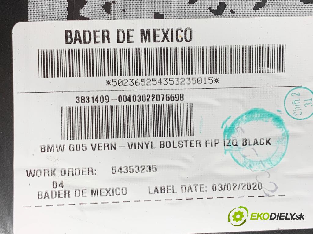 BMW G05 SUV 2020 195 kW xDrive 30 d 2993 čalúnenie POKLADNE: ľavy 3831409