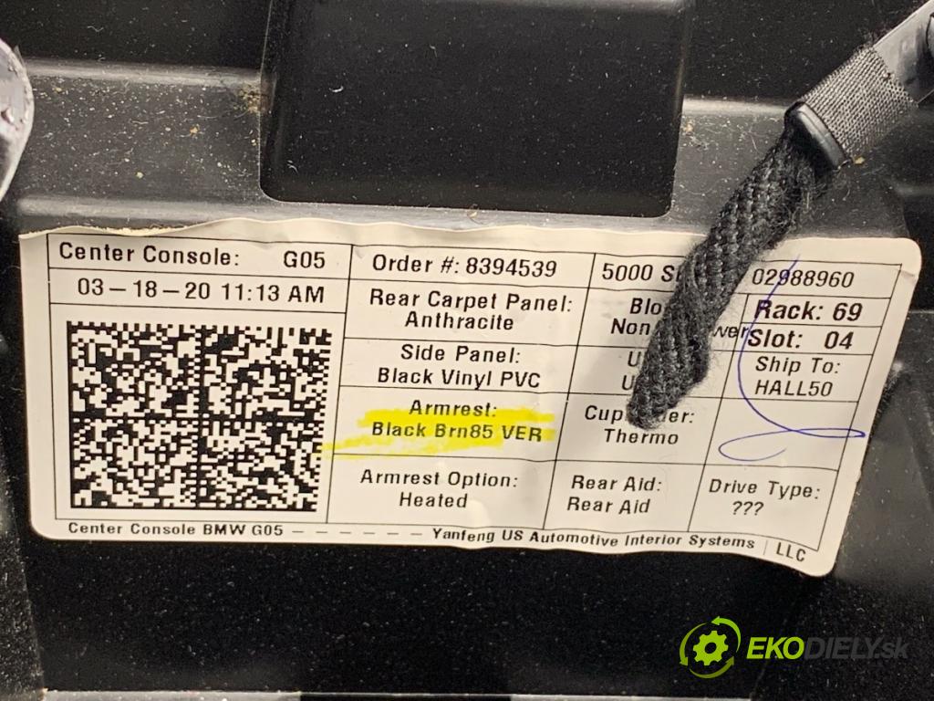 BMW G05 SUV 2020 195 kW xDrive 30 d 2993 Tunel stredový opierka