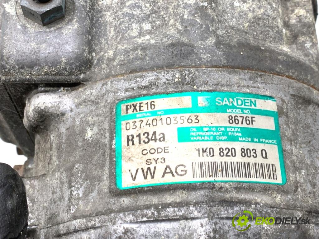 VW TOURAN nadwozie wielkoprzestrzenne (MPV) 2005 66 kW 1.9 TDI 1896 kompresor klimatizace 1K0820803Q (Kompresor klimatizace)