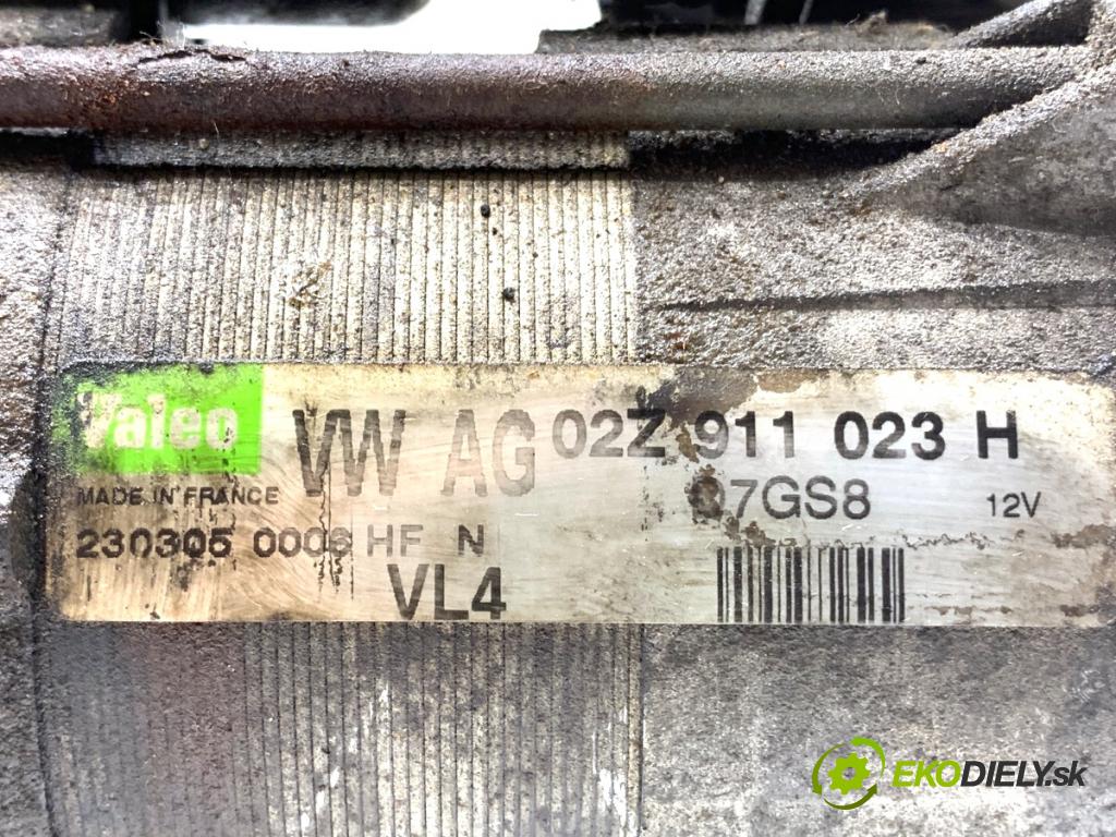 VW TOURAN nadwozie wielkoprzestrzenne (MPV) 2005 66 kW 1.9 TDI 1896 Štartér 02Z911023H (Štartér)
