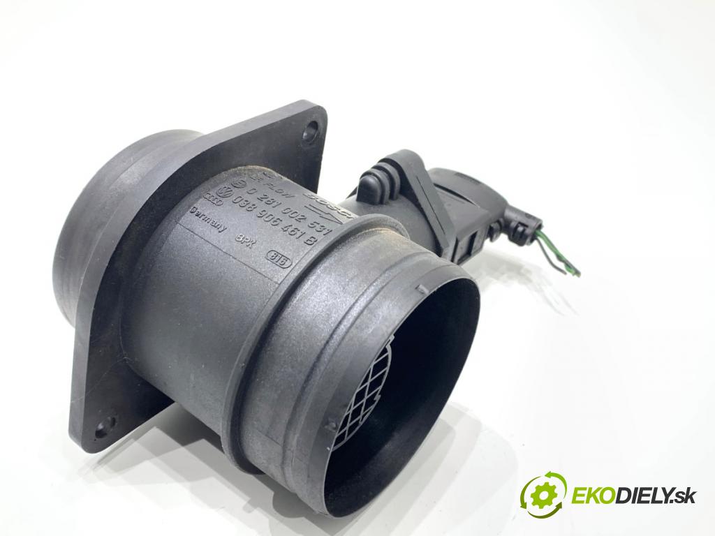 VW TOURAN nadwozie wielkoprzestrzenne (MPV) 2005 66 kW 1.9 TDI 1896 váha vzduchu 0281002531 (Snímač hmotnosti vzduchu)