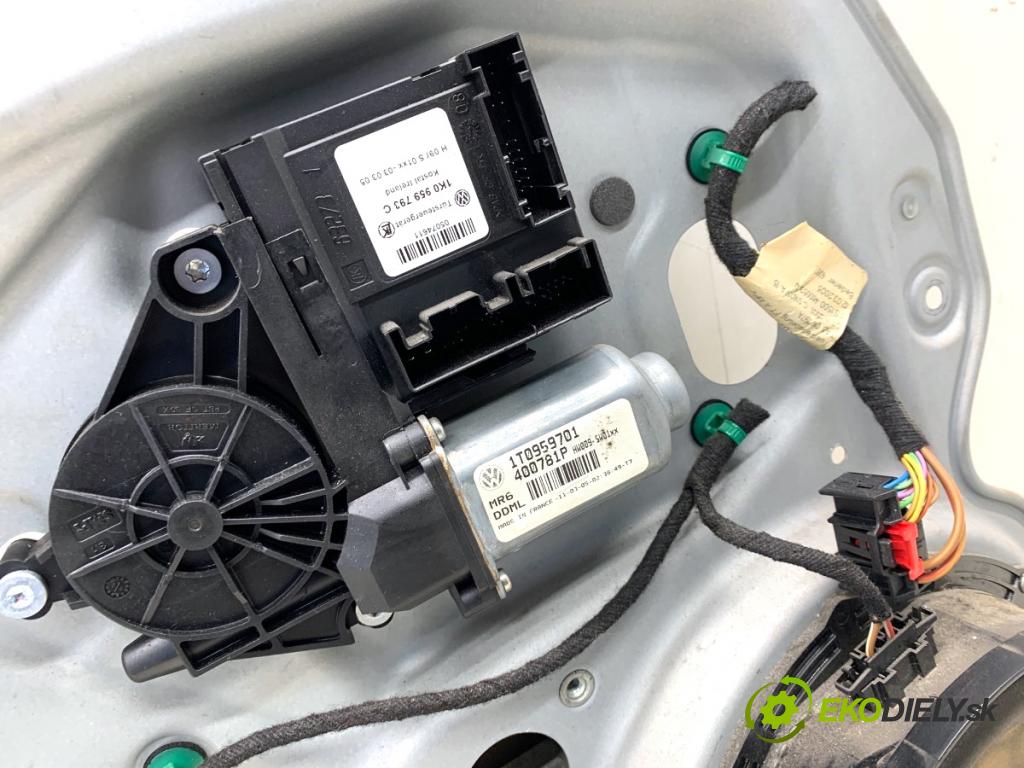 VW TOURAN nadwozie wielkoprzestrzenne (MPV) 2005 66 kW 1.9 TDI 1896 Mechanizmus okna ľavy predný 1T1837729AE