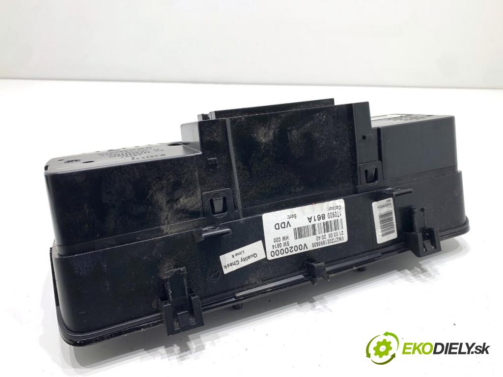 VW TOURAN nadwozie wielkoprzestrzenne (MPV) 2005 66 kW 1.9 TDI 1896 prístrojovka 1T0920861A (Přístrojová deska)