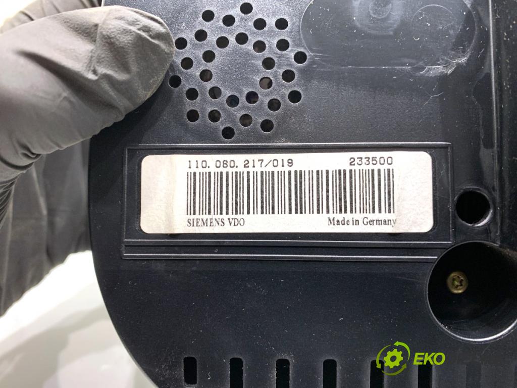 VW TOURAN nadwozie wielkoprzestrzenne (MPV) 2005 66 kW 1.9 TDI 1896 prístrojovka 1T0920861A (Přístrojová deska)