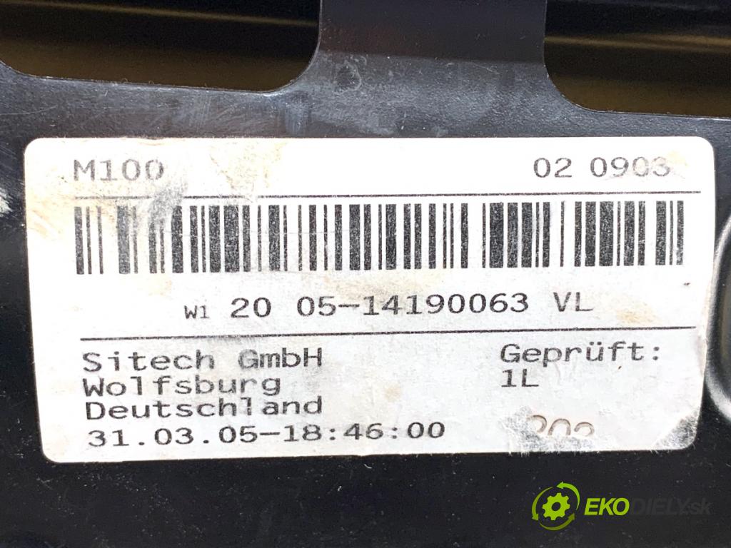 VW TOURAN nadwozie wielkoprzestrzenne (MPV) 2005 66 kW 1.9 TDI 1896 sedadlo levý přední část