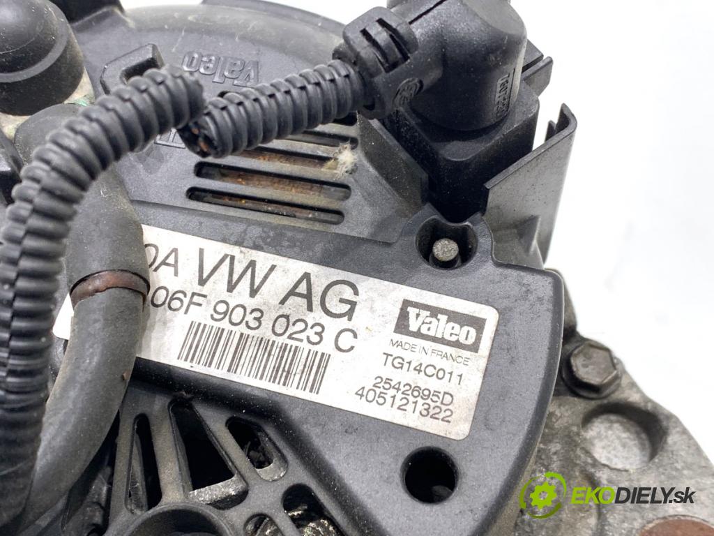VW TOURAN nadwozie wielkoprzestrzenne (MPV) 2005 66 kW 1.9 TDI 1896 Alternátor 06F903023C (Alternátor)